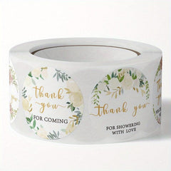 500pcs Rose Copper Plate Sticker Thank You Label Wedding Envelope Seal Sticker