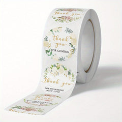 500pcs Rose Copper Plate Sticker Thank You Label Wedding Envelope Seal Sticker