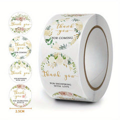 500pcs Rose Copper Plate Sticker Thank You Label Wedding Envelope Seal Sticker
