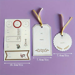 Creative Bronzing Gift Card Sticker Set