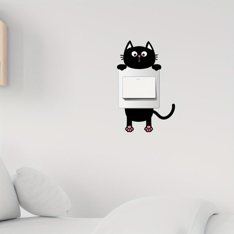 Cat Wall Sticker Self Adhesive Switch Decoration