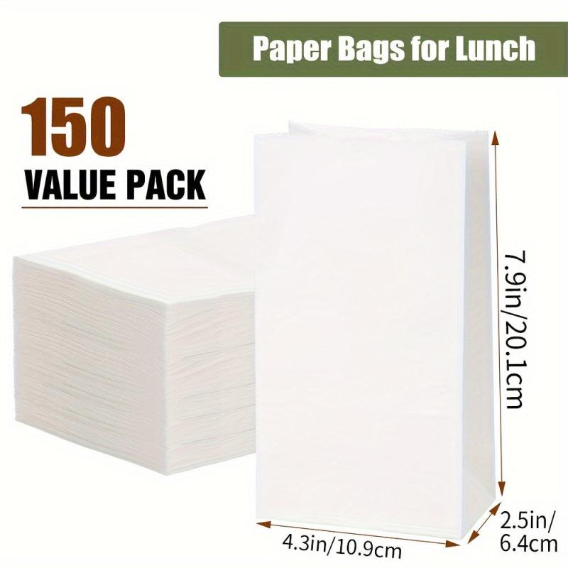 150 Small Paper Lunch Bags Bulk for Snacks Desserts Sandwiches 10 92