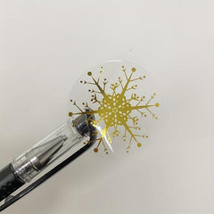 500pcs 1 Inch Christmas Stickers Round Transparent Adhesive Sealing Stickers