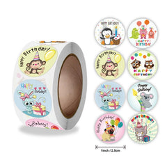 500pcs Cartoon Happy Birthday Stickers for Office Decor