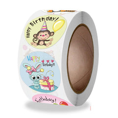 500pcs Cartoon Happy Birthday Stickers for Office Decor