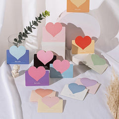 10pcs Heart Shape Gift Card Birthday Wedding Customer Name Tag Card