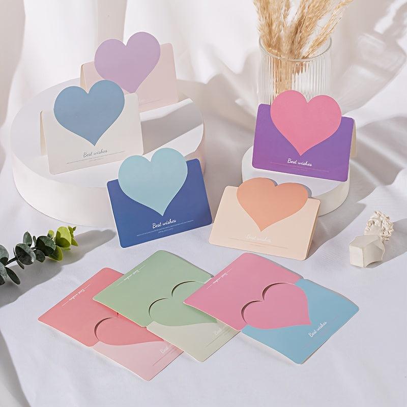 10pcs Heart Shape Gift Card Birthday Wedding Customer Name Tag Card