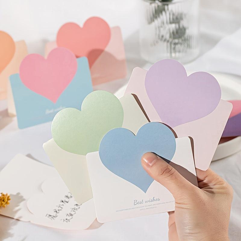 10pcs Heart Shape Gift Card Birthday Wedding Customer Name Tag Card