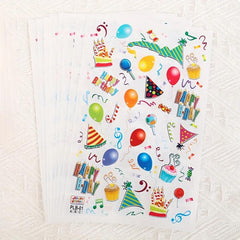 10pcs Happy Birthday Party Favor Bags Balloon Cake Candy Gift Tote