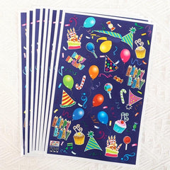 10pcs Happy Birthday Party Favor Bags Balloon Cake Candy Gift Tote