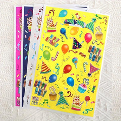 10pcs Happy Birthday Party Favor Bags Balloon Cake Candy Gift Tote