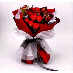20 Sheets Waterproof Flower Bouquet Wrapping Paper 57x57 Dark Red