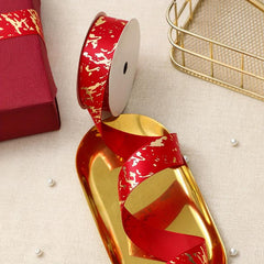 9m Hot Stamping Marble Pattern Ribbon Gift Packaging