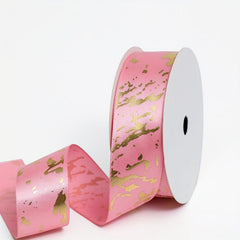 9m Hot Stamping Marble Pattern Ribbon Gift Packaging