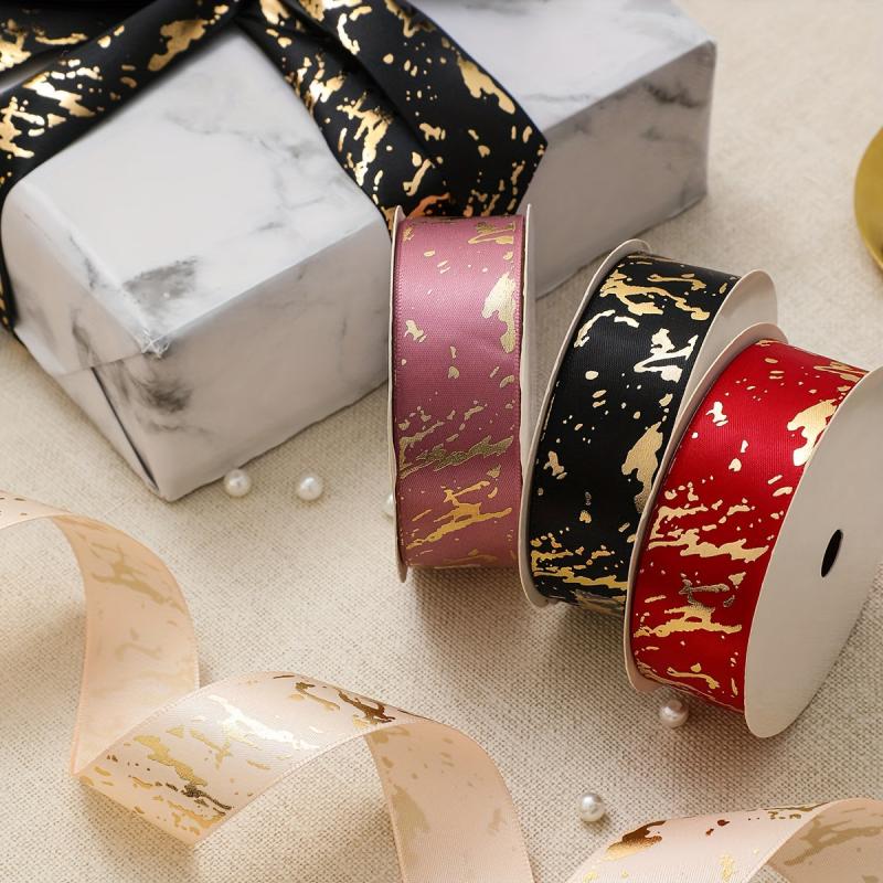 9m Hot Stamping Marble Pattern Ribbon Gift Packaging