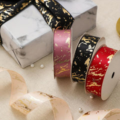 9m Hot Stamping Marble Pattern Ribbon Gift Packaging