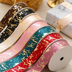 9m Hot Stamping Marble Pattern Ribbon Gift Packaging