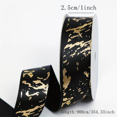 9m Hot Stamping Marble Pattern Ribbon Gift Packaging