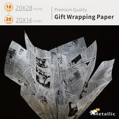 Metallic Print Translucent Gift Wrapping Tissue Paper Bulk