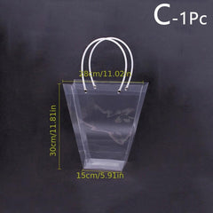 Clear Flower Bouquet Bags With Handle - Florist Packaging