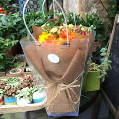 Clear Flower Bouquet Bags With Handle - Florist Packaging