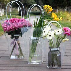 Clear Flower Bouquet Bags With Handle - Florist Packaging
