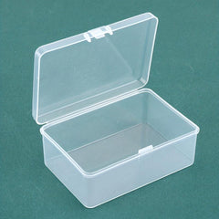 Rectangular Plastic Storage Box Transparent PP Covered Stationery Organizer