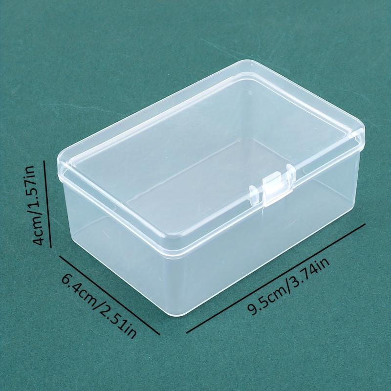 Rectangular Plastic Storage Box Transparent PP Covered Stationery Organizer