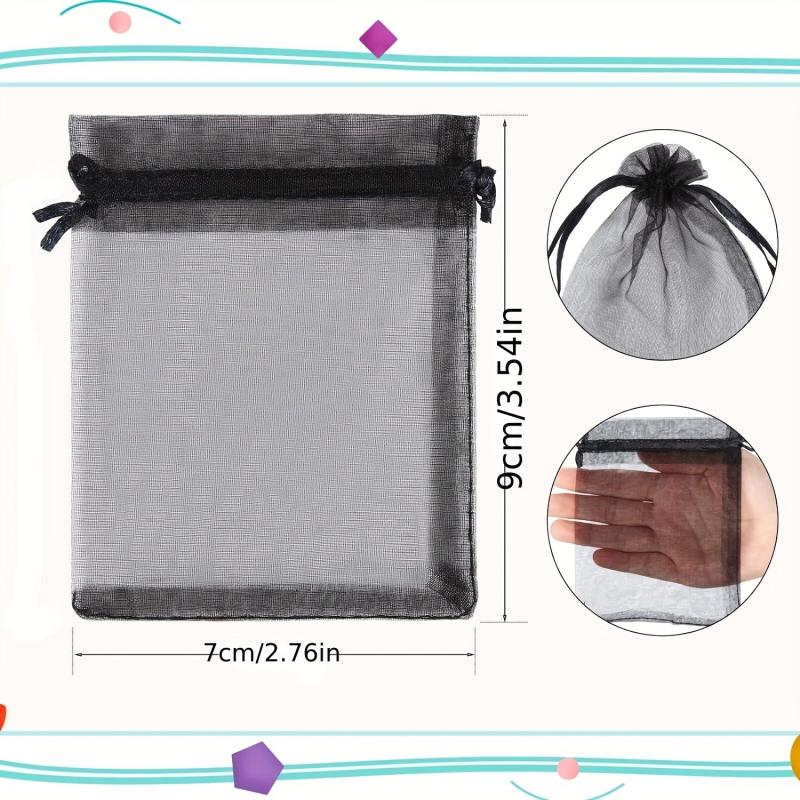 50pcs Organza Gift Bags Wedding Party Favor Bags Jewelry Bags