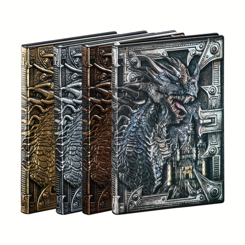 Evil Dragon Vintage Notebook School Supplies Embossed