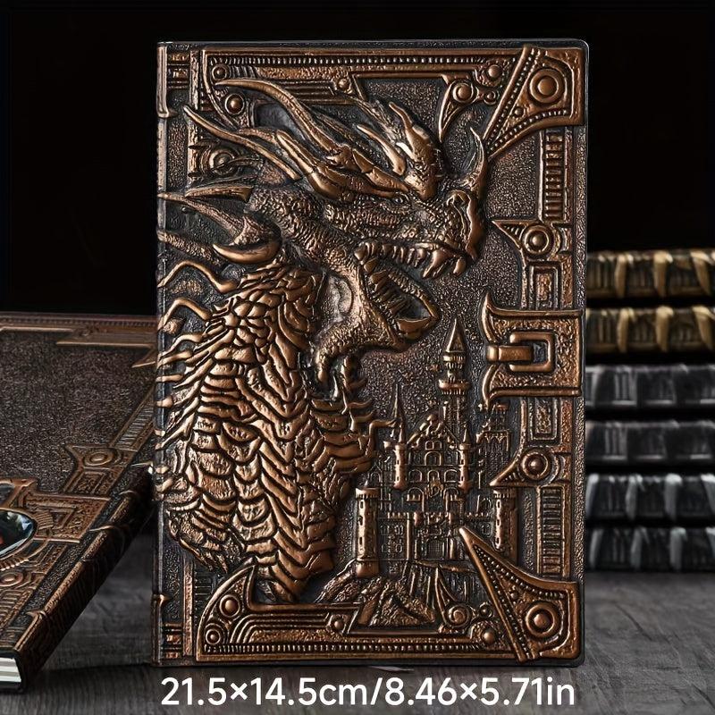 Evil Dragon Vintage Notebook School Supplies Embossed