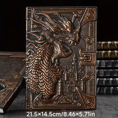 Evil Dragon Vintage Notebook School Supplies Embossed