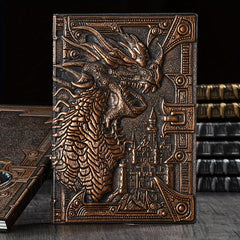 Evil Dragon Vintage Notebook School Supplies Embossed