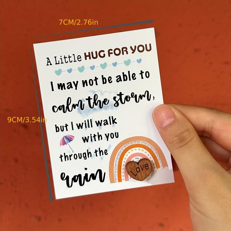 2pcs Pocket Hug Poem Card Cheer Up Gift Friendship Isolation Thinking of You
