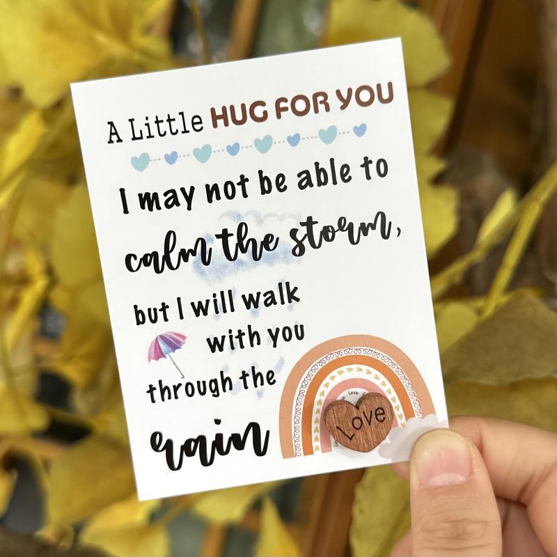 2pcs Pocket Hug Poem Card Cheer Up Gift Friendship Isolation Thinking of You