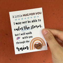 2pcs Pocket Hug Poem Card Cheer Up Gift Friendship Isolation Thinking of You