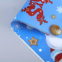 50pcs Christmas Candy Bag Christmas Party Gift Bag Santa Claus Paper Candy Bag