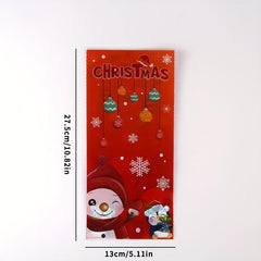 50pcs Christmas Candy Bag Christmas Party Gift Bag Santa Claus Paper Candy Bag