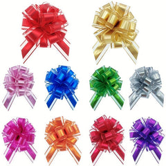 2pcs Large Christmas Pull Bows for Gift Wrapping 15-24cm Ribbon Bows