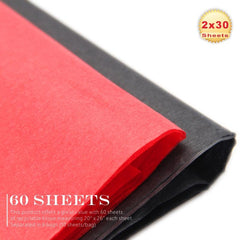60 Sheets Red & Mixed Wrapping Paper 20X26 Inches Tissue Paper Crafting Paper
