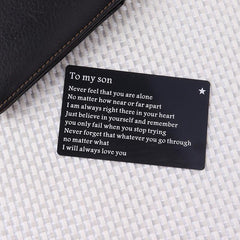 Metal Lettering Encourages Discourse Wallet Clip Card