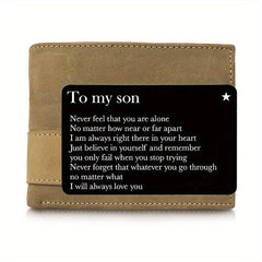Metal Lettering Encourages Discourse Wallet Clip Card