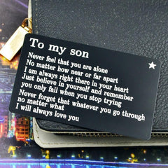 Metal Lettering Encourages Discourse Wallet Clip Card