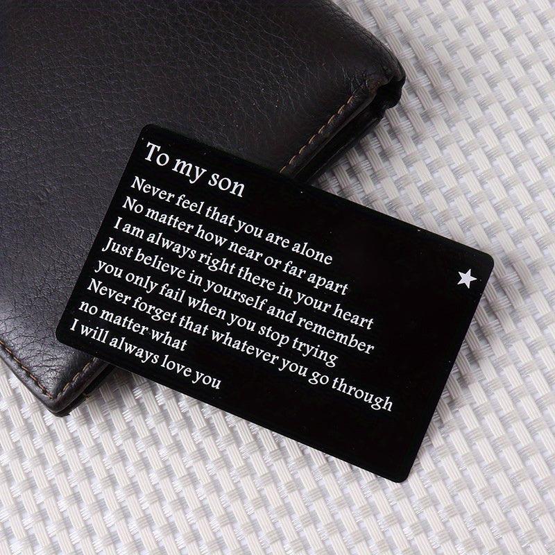 Metal Lettering Encourages Discourse Wallet Clip Card