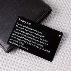 Metal Lettering Encourages Discourse Wallet Clip Card
