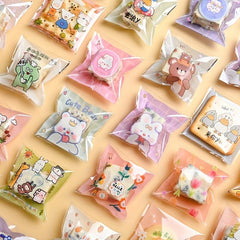 100 Clear Plastic Gift Bags for Cakes, Candy, Cookies - Baking & Party Supplies