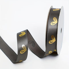 9m Hot Stamping Peach Heart Ribbon for Gift Packaging & Bouquets