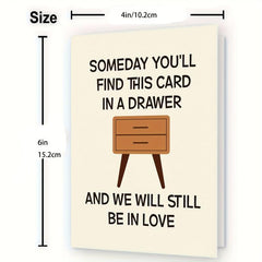 1pc Husband's Anniversary Card Wedding Gift, LGBTQ+ Love Card