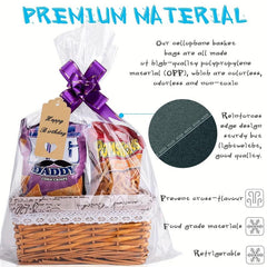 80pcs Cellophane Basket Bags 35 56x50 8 Cm Clear Basket Packaging Bags