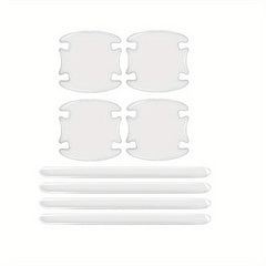 8pcs Car Handle Scratch Protective Stickers Anti Collision Protection Strip
